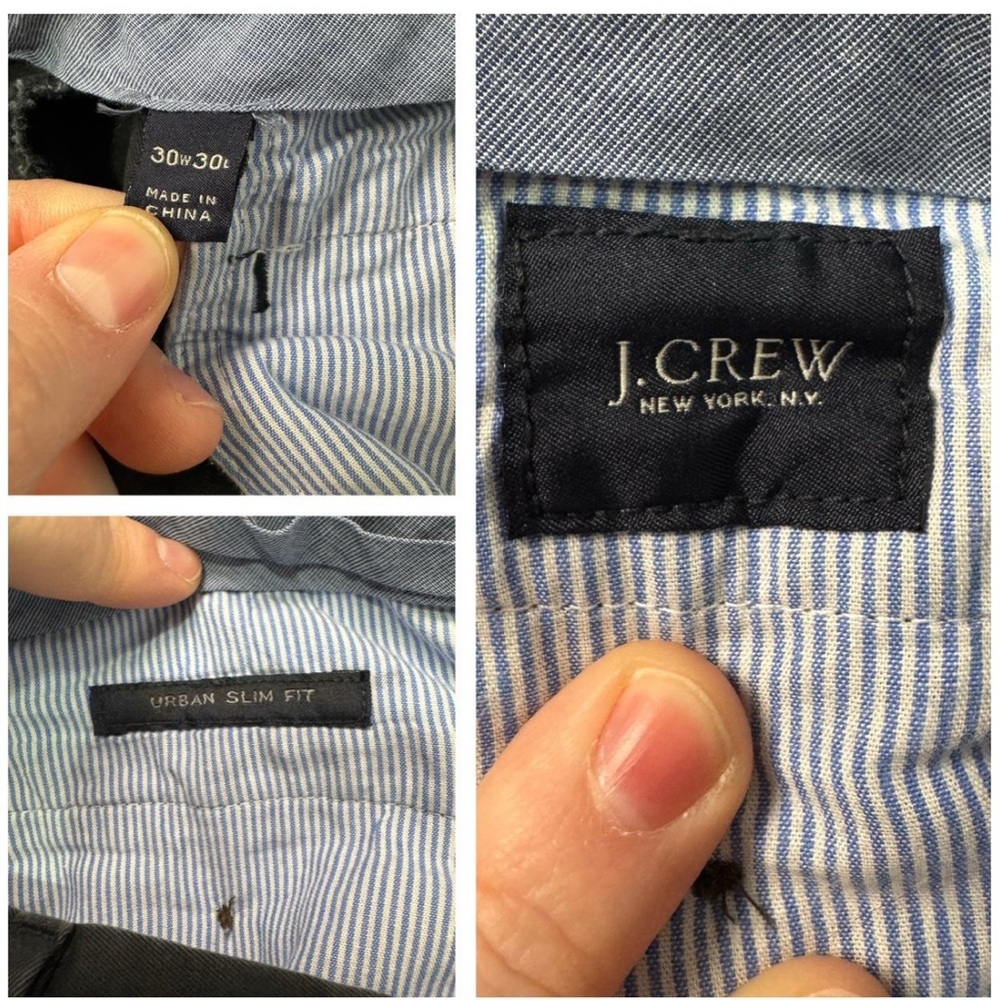 J. Crew Chino Men’s Slim Pants 30x30 Straight Leg Preppy Skate Black Faded - Picture 8 of 8